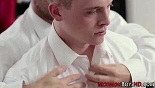 I disciplined the young mormon with spanking and handjob