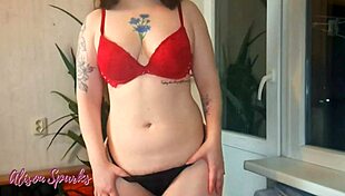 curvy alison sparks strips and counts down to cum joi