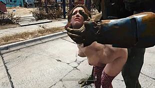 What if the mutant bends the girl over in doggystyle with stockings?