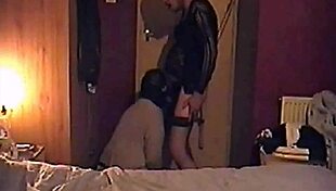 Sissy Mark Wright Ass Fucked Doggystyle, Bent Over, Cumshot on Girlfriend's Masked Face