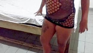 Hot Trans Blows Masked Man But He Cums Too Fast