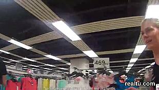 Czech sweetie teased and fucked in supermarket