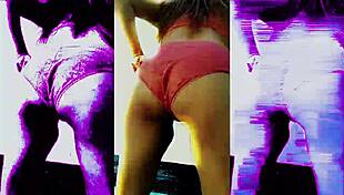 mc akira performs a sensual funk dance in lingerie at home