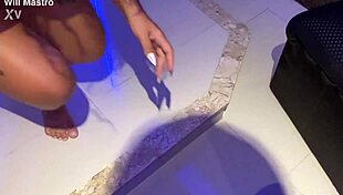 hot brunette housewife seduces with juicy tight pussy in quickie