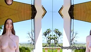 sloppy throating by busty brunette bombshell hazel