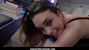 Bratty Teen 18+ Stepdaughter Comes Home After Party And Fucks Stepdad - Jade Nile