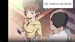 Obese man enjoys big-ass girl in hentai fucking