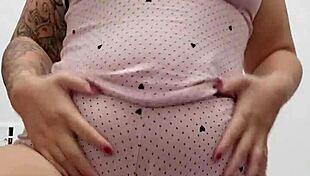 Redhead hottie flashes tits and masturbates pink pussy