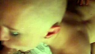 Two men fuck russian blonde from both sides with huge cocks 😈