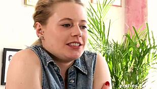 Sensual lesbian girls, let's have fun with the dildo.