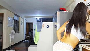 Pretty Brazilian Mother-In-Law's Tight Pussy With Milk