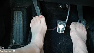 i love watching this mature german woman pump in her birkenstocks with nylon feet close up