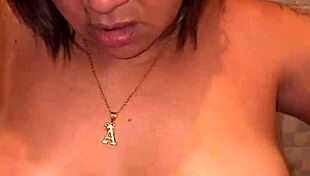 My stepmom finds me masturbating with her thong and sucks my cock part 1