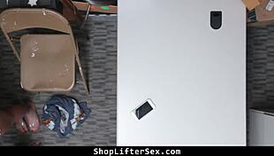 Teen Caught Shoplifting Faces Rough Bent-Over Action at Shop