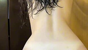 fresh from the shower, she enjoys a relaxing bath in the dorm.