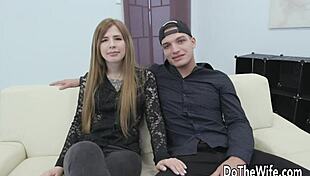 beautiful young 18+ wife jaclyn jordan takes it in the ass as cuck looks on!