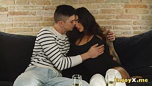 hey, this brunette with huge tits is getting naughty with her old friend! 😏