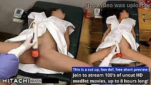 Freshman gets mandatory hitachi vibrator orgasm from doctor in tampa hospital with angel santana moaning 😩