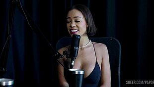 Intense Glamour Moments Alice Vasconcelos And Raphaela Savanah In Bisexual Group Action On Sheer Red