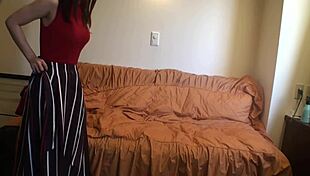 아름다운 곡선의 아시아 일본 미녀 액션