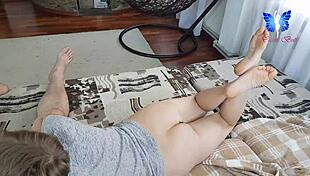 Blowjob with swallowing real massy load of sperm