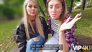 VIP4K Hot Blonde Zlata Shine Cheats on GF with Big Boss in Playful Interview