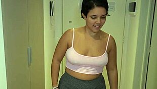 Colombian big booty gets fucked after training
