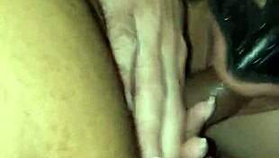 masked milf sucks rough cock in pov blowjob