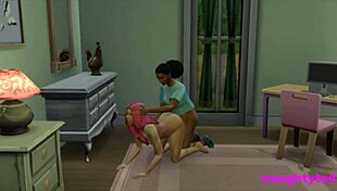 girl catches futa roommate and gets assfucked hard