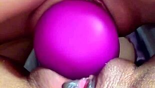 hardcore lesbians tribbing hot with toy between wet slits