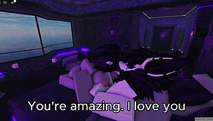 The Roblox girl felt bored, but her friend arrived and they started fucking passionately.