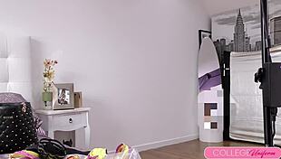 Damn, naval babe Amirah blows and takes the cameraman's throbbing dick!