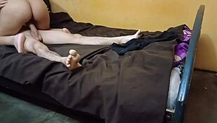 Hidden camera reveals stepbrother secretly fucking stepsister's pussy in taboo latin encounter