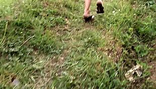 Amateur milf engages in kinky anal gangbang with rough banging