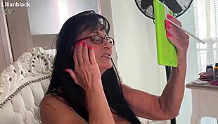 a mature woman does pov masturbation in nylon panties for her special fan outdoors