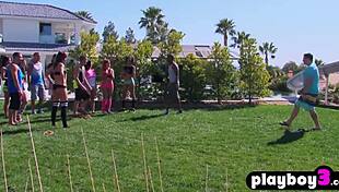 Chubby Swinger Couple Joins Group Orgy With Others