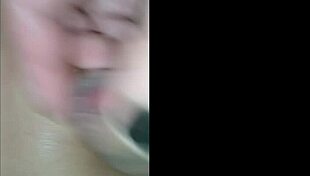 Brunette moans during anal doggystyle with crossdresser