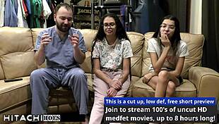 Freshman gets mandatory hitachi vibrator orgasm from doctor in tampa hospital with angel santana moaning 😩