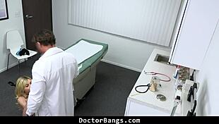 this teen girl’s struggling with orgasm issues, so she’s at the hospital getting special attention from the doc at doctorbangs.