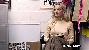 Married woman caught in the act with stolen sex toys and on her knees