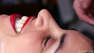 close up MOUTHFUL of intense action in every detail