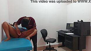 Perverted doctor dominates horny teen pussy in uniform