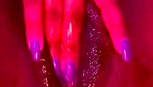 ebony babe masturbates black pussy to intense climax