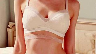 Check out those flowery panties on the cute model.