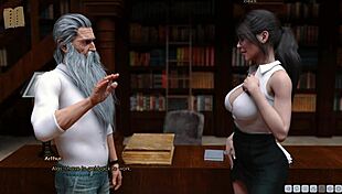 Curvy girl in lust academy outfit