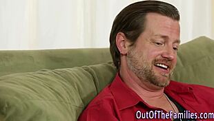 Amateur babe receives intense facial cumshot