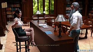 Curvy girl in lust academy outfit