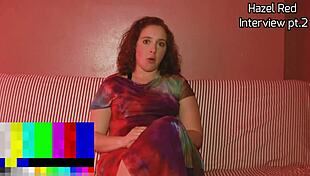 Hazel Red's casting interview with big black cock