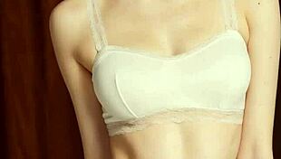 Check out those flowery panties on the cute model.