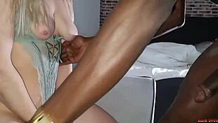 Two Petite Blondes With Small Tits Kiss And Share Big Fat Dick